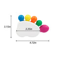 Foot-Shaped 5-Color Markers