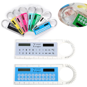 4-in-1 Designed Stationery Ruler With Solar Caculator