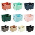 Side Handle Portable Open Desktop Plastic File Storage Box