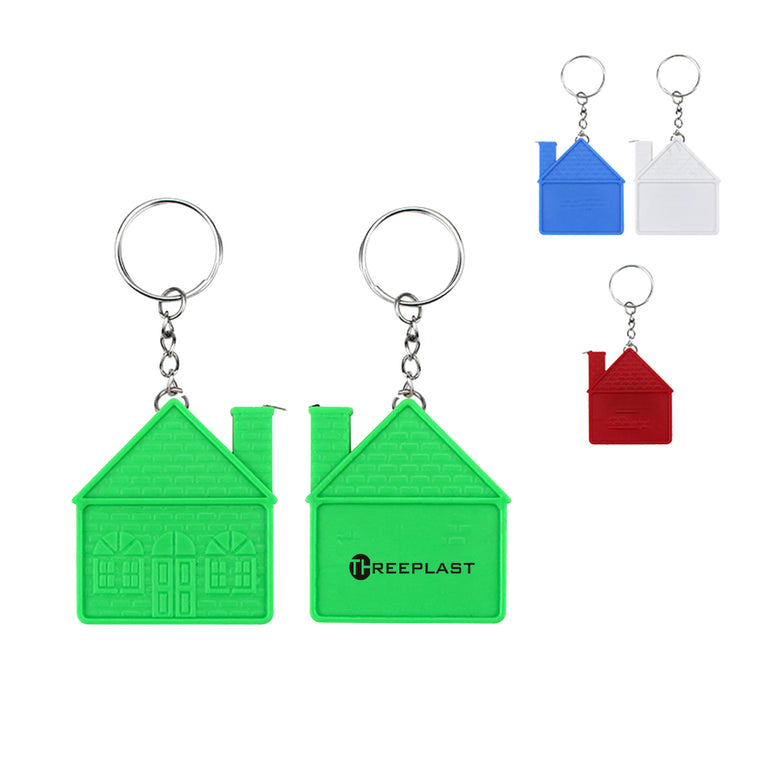 House Shaped Tape Measure Keychain