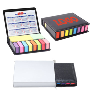 Executive Pu Sticky Note Box Set With Calendar