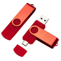Rotating 8GB Portable 2-In-1 USB C Flash Drive