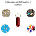 Mini Pill Box Keychain Waterproof Aluminum Pill Holder Case