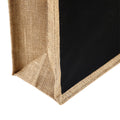 2 Tone Jute Tote Bag with Large Front Pocket