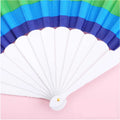 Rainbow Plastic Foldable Hand Held Fans