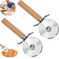 Stainless Steel Pizza Cutter W/Wood Handle