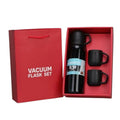 Promotional Stainless Steel Vacuum Flask Gift Set W/3 Lids