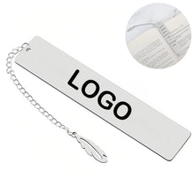 Metal Bookmark with Leaf Pendant