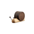 Creative Wooden Snail-Shaped Coaster