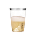 10Oz. Disposable Gold Rim Plastic Cups