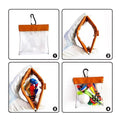 Transparent Auto-Closing Golf Tee Pouch with Carabiner