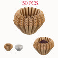 8-12 Cups 50 pack Natural Unbleached Coffee Filter
