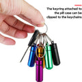 Aluminum Alloy Mini Pill Case Keychain