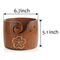 Handmade Wood Yarn Bowl - Crochet & Knitting Holder