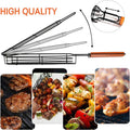 Portable Grilling Basket Grill For Kabobs Vegetable Meat