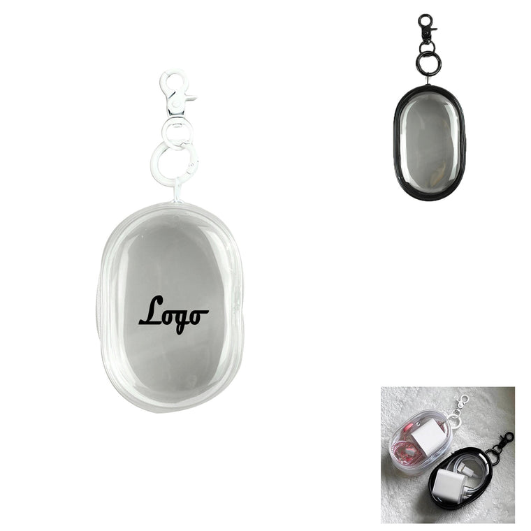Pvc Transparent Cable Storage Case With Key Chains