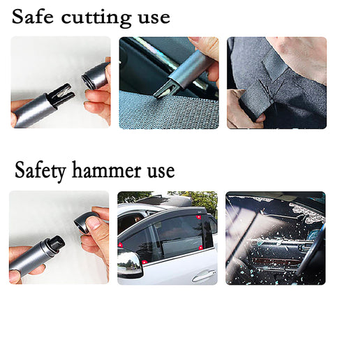 2 in 1 Window Glass Breaker Car Safety Hammer