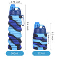 Silicone Portable Foldable Sports Bottle With Clip