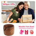 Handmade Wood Yarn Bowl - Crochet & Knitting Holder