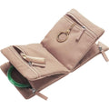 Multi-Compartments Velvet Jewelry Organizer Bag With Zipper