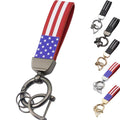 Simple American Flag Shaped Keychain