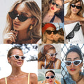Plastic Narrow Cat Eye Sunglasses