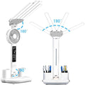 LED Desk Lamp with Fan and Clock