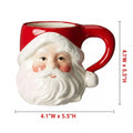 Christmas Ceramic Classic Santa Claus Head Drinking Mug