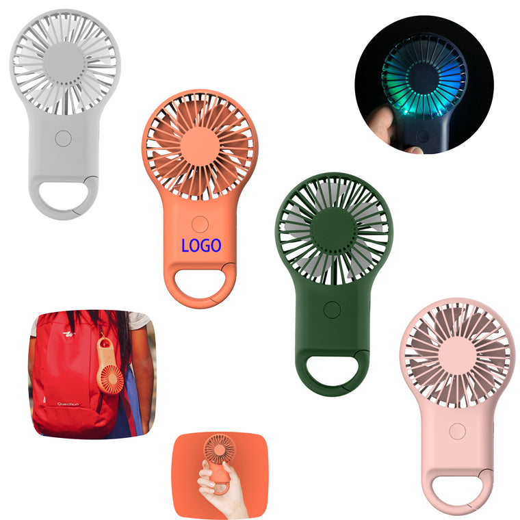 Mini Portable Rechargeable Handheld Fan With Carabiner