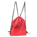 Polyester Drawstring Sports Backpack With Zipper Pocket