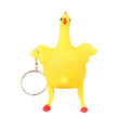 Funny Laying Egg Chicken Keychain