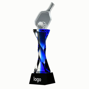 Crystal Pickleball Champion Trophy