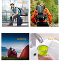 Collapsible Silicone Travel Cups with Lids