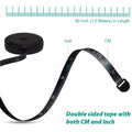 All Black Portable Round Measuring Tape, Retractable Design