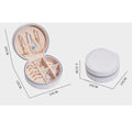Pu Leather Small Round Jewelry Case