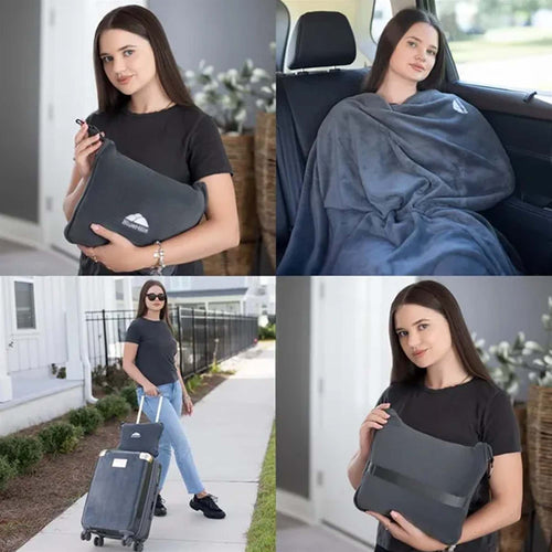 2 In 1 Travel Blanket With Pillow