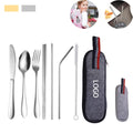 Portable Stainless Steel Reusable Cutlery Set with Case