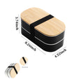 Double-Layer Lunch Box With Bamboo Lid