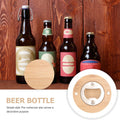 Round Bamboo Bottle Opener
