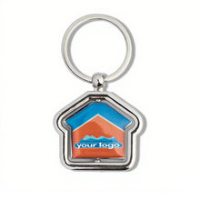 Rotatable Zinc Alloy House Keychain