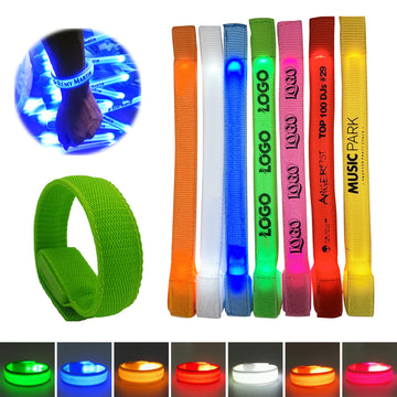 Led Glow Wristband With Velcro Closure