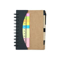 Sticky Note Set with Pen Slot Kraft Cover Notebook