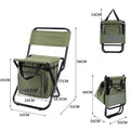 Folding Stool Backpack Chair Insulated Cooler Bag
