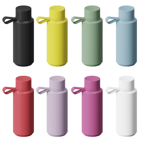 12Oz Stainless Steel Water Bottle With Rubber String