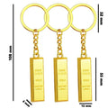 Custom Gold Bar Keychain Metal Pendant Souvenir Keyring