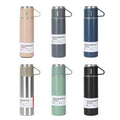 Double-Wall Stainless Steel Vacuum Flask Gift Set W/3 Lids