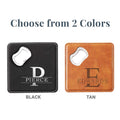 Square Anti-Slip Leather Bottle Opener