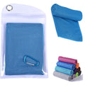 Microfiber Ice For Neck Cooling Towel Zip Pocket Carabiner