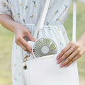 USB Rechargeable 3-speed Portable Handheld Fan with Lanyard