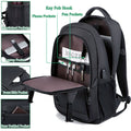 Business Travel Waterproof Laptop Backpack With USB Port